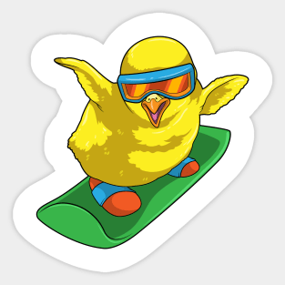 Chick Snowboarder Snowboard Sticker